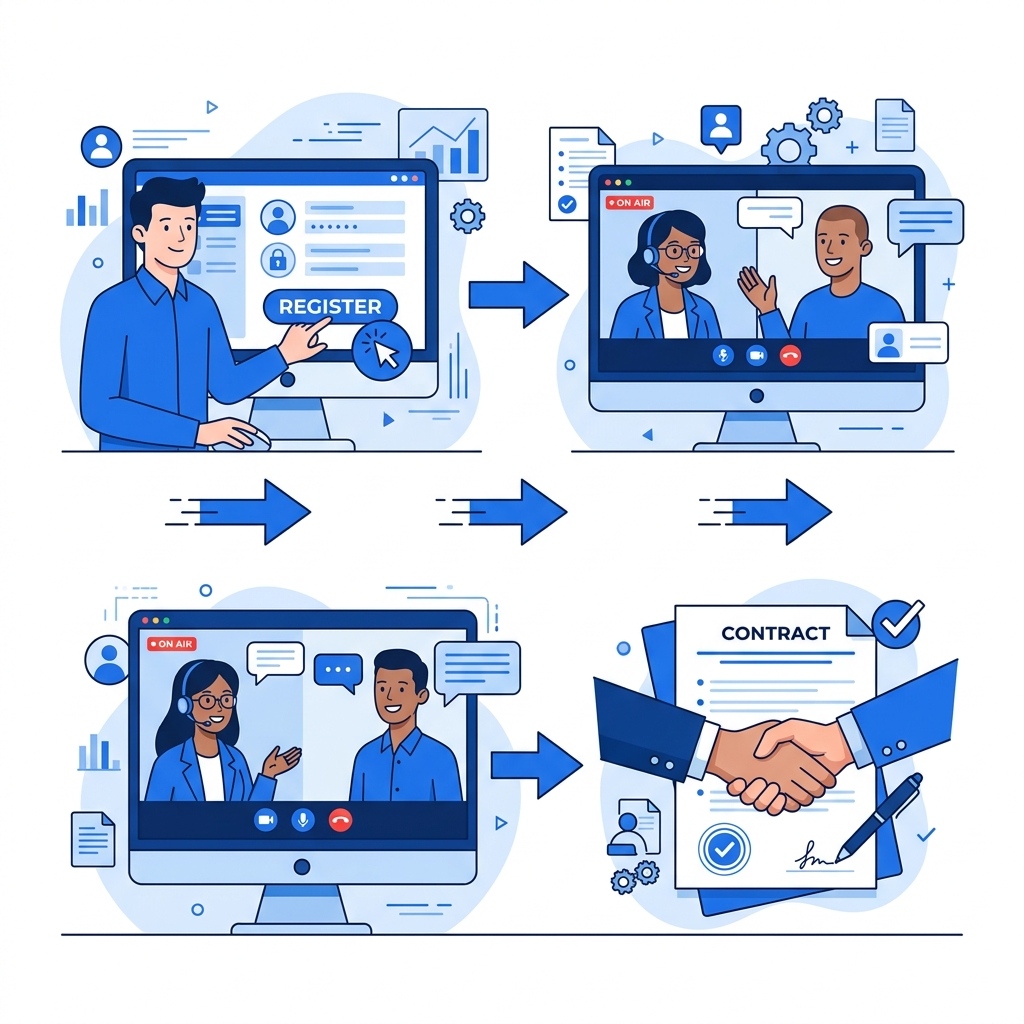 IT求人ナビ フリーランスの登録手順フロー