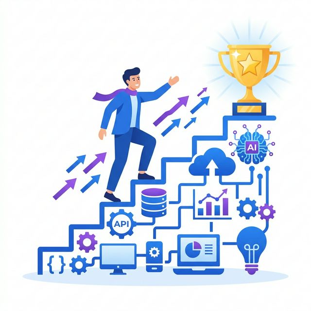 ITエンジニアのスキルアップによる年収アップイメージ