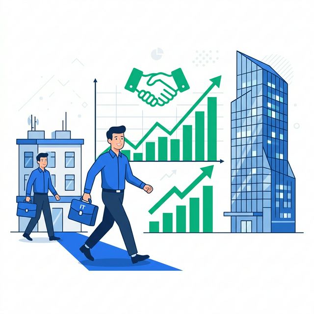 ITエンジニアの転職による年収アップイメージ